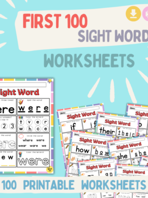 SIGHT WORDS & TRACING THE SHAPES WORKSHEETS.