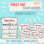 SIGHT WORDS & TRACING THE SHAPES WORKSHEETS.