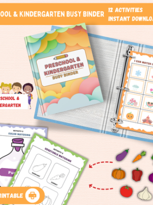 PRESCHOOL & KINDERGARTEN BUSY BINDER AND WORKSHEET